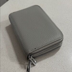 Brand New Gray Zippered Wallet